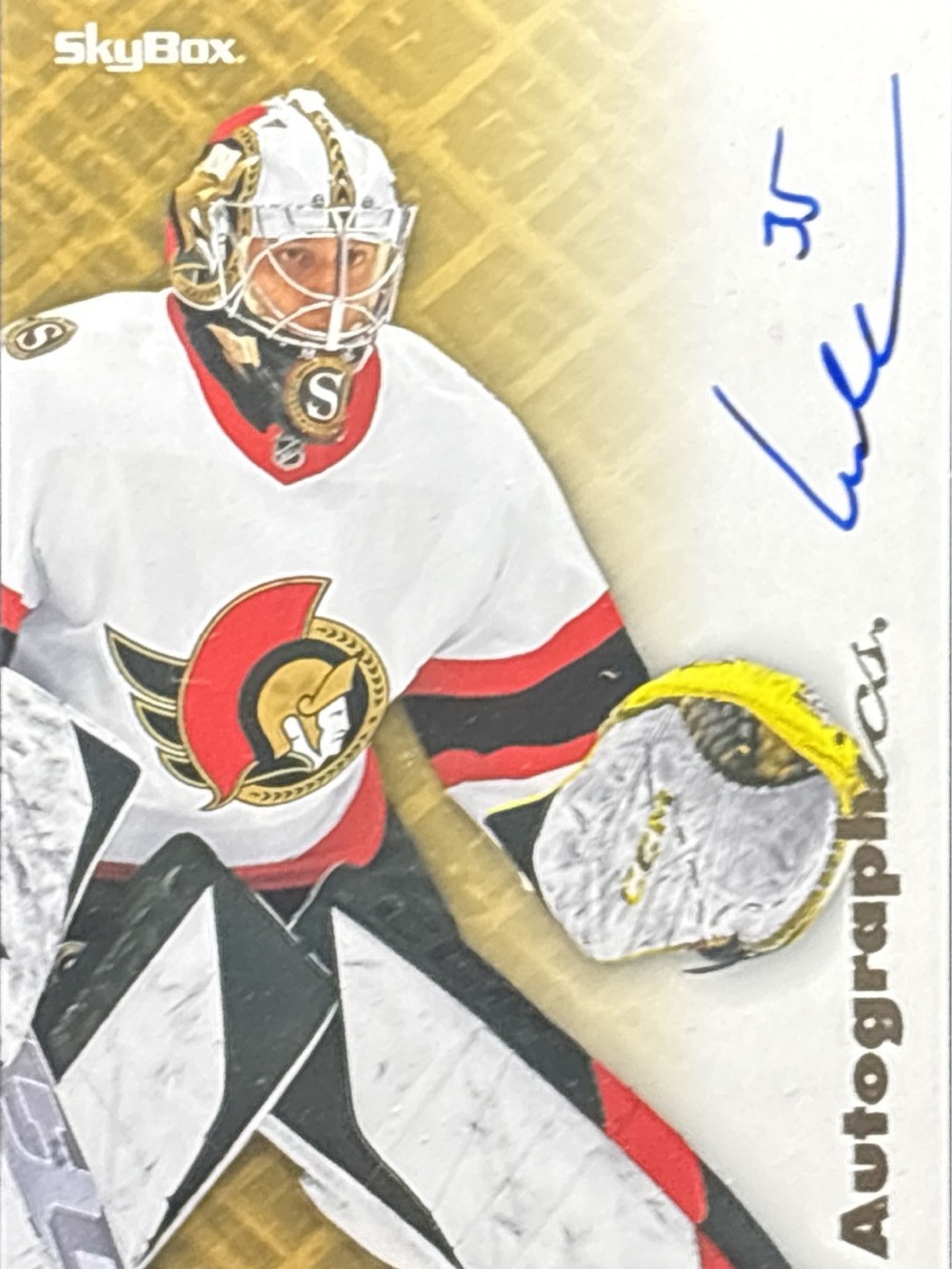 SkyBox Leevi Merilainen Ottawa Senators Autographed Hockey Trading Card